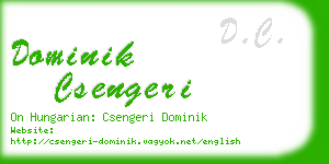 dominik csengeri business card